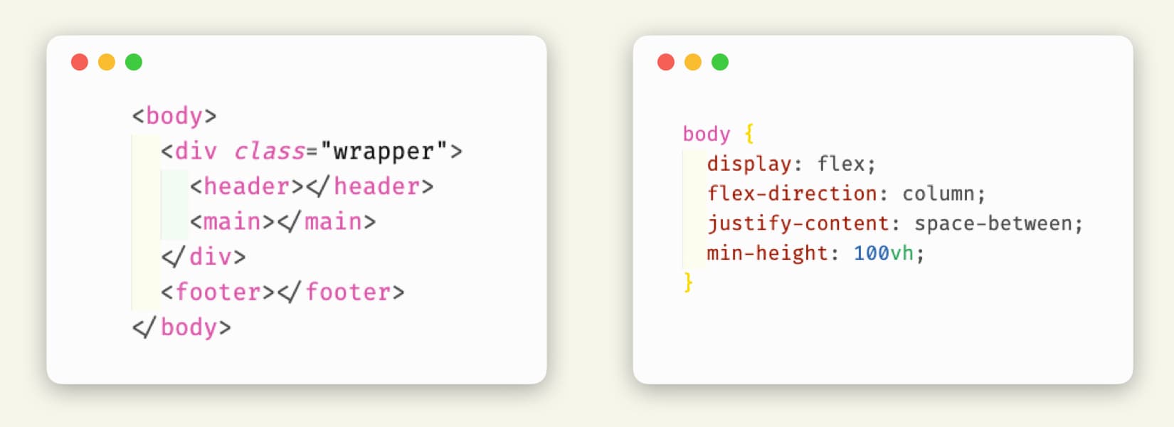 Footer at The Bottom with CSS Flex
